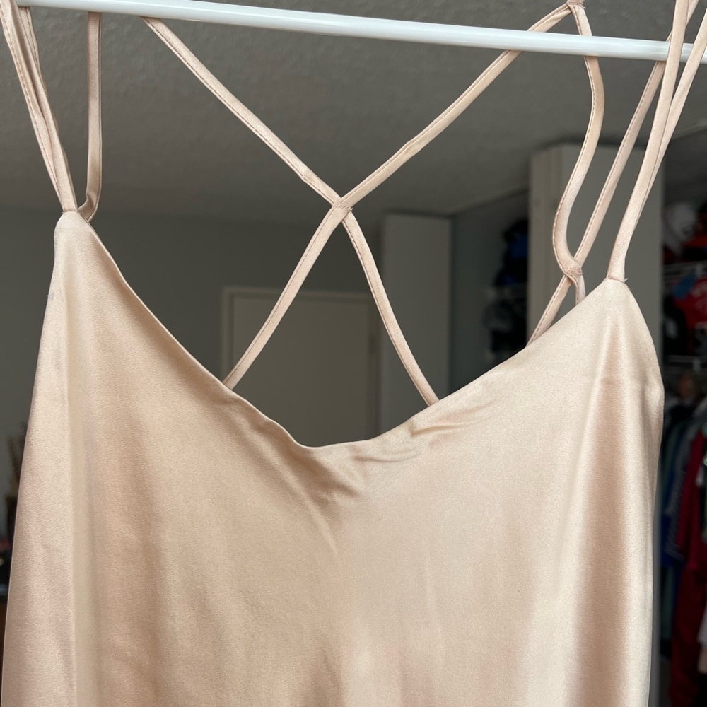 Kiki de Montparnasse Blush Silk Maxi Dress (actual dress photos in 1-3) NWT